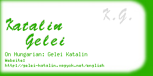 katalin gelei business card